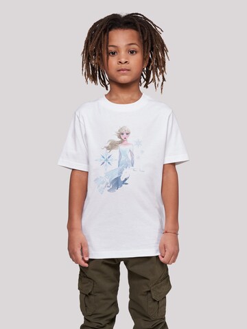 F4NT4STIC Shirt 'Disney Frozen 2 Elsa Nokk Wassergeist Pferd Silhouette' in Wit: voorkant