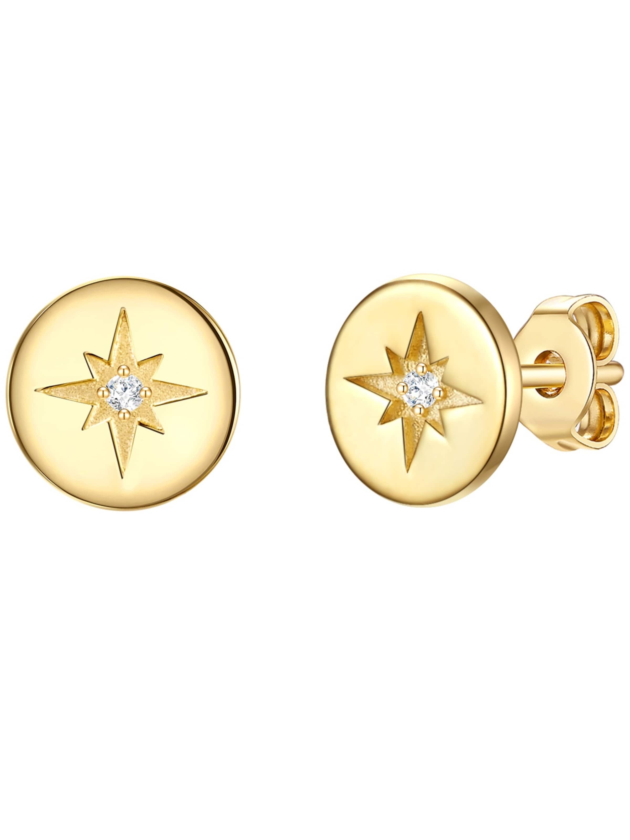 Orecchini di Lulu & Jane in oro: frontale