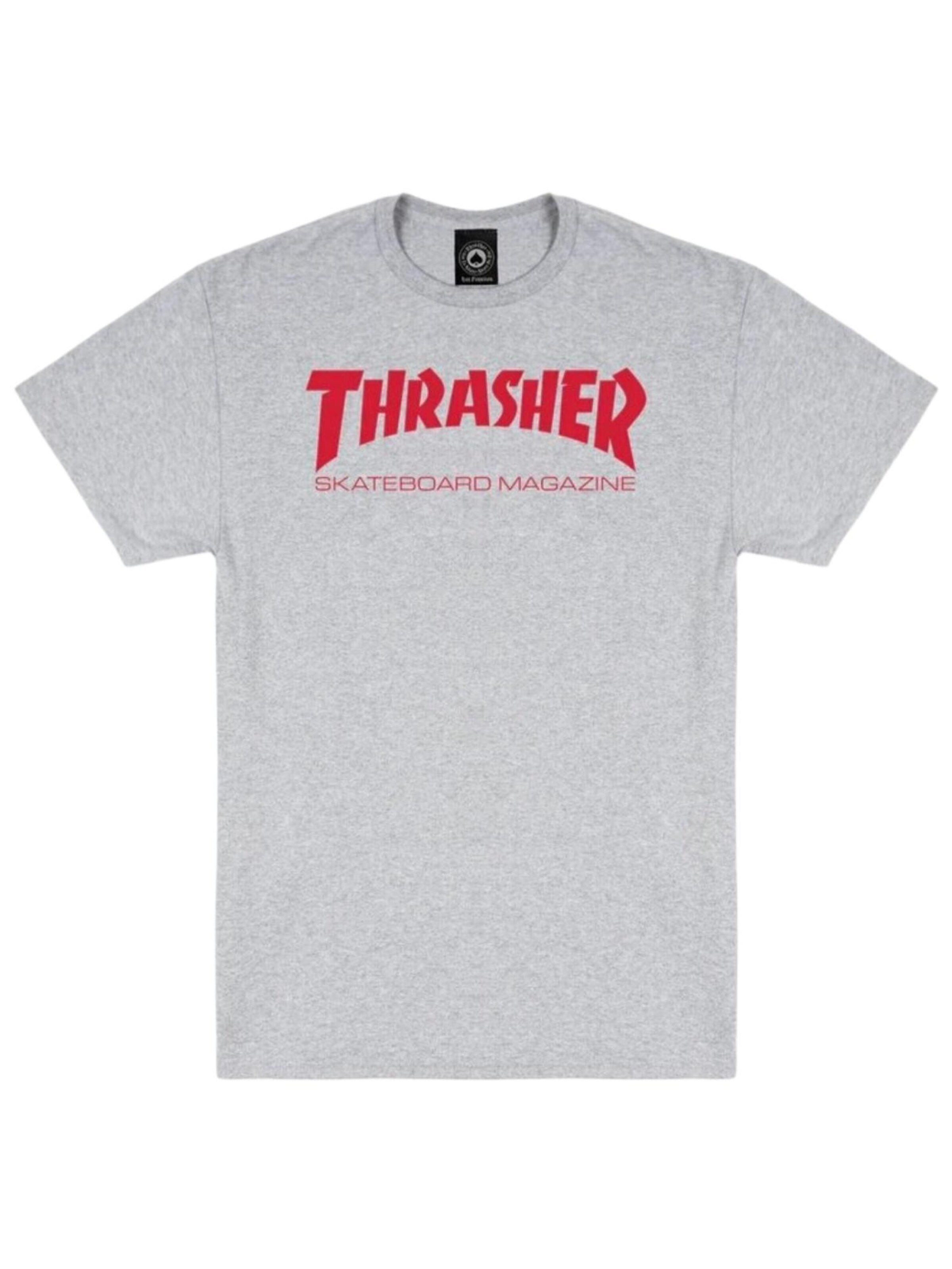 THRASHER Shirt 'SKATE MAG T-SHIRT' in Grijs: voorkant