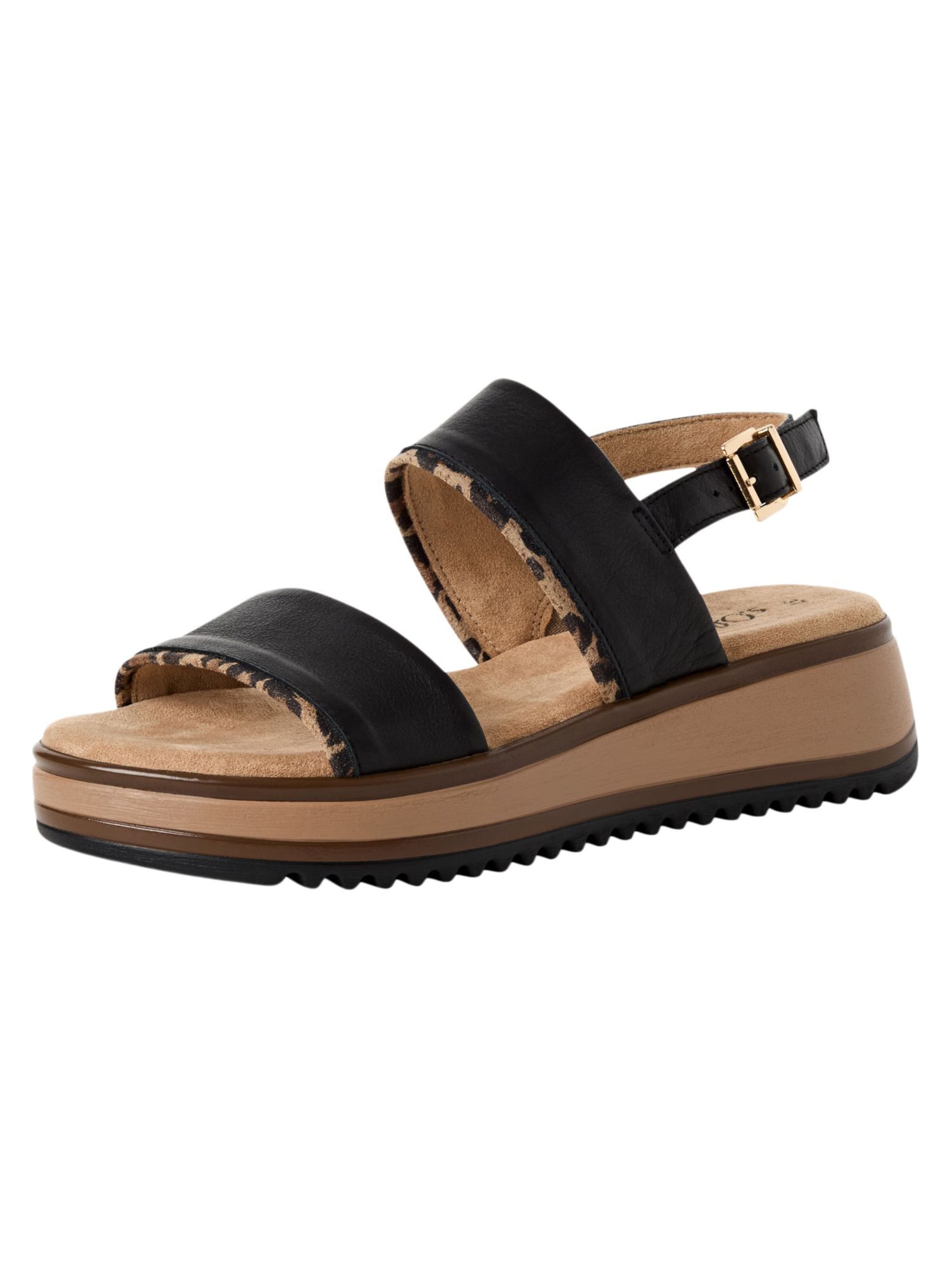 s.Oliver Sandals in Black: front
