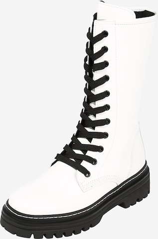 GABOR Lace-Up Ankle Boots in White: front