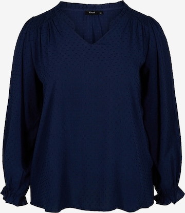 Zizzi - Blusa 'MYA' em azul: frente