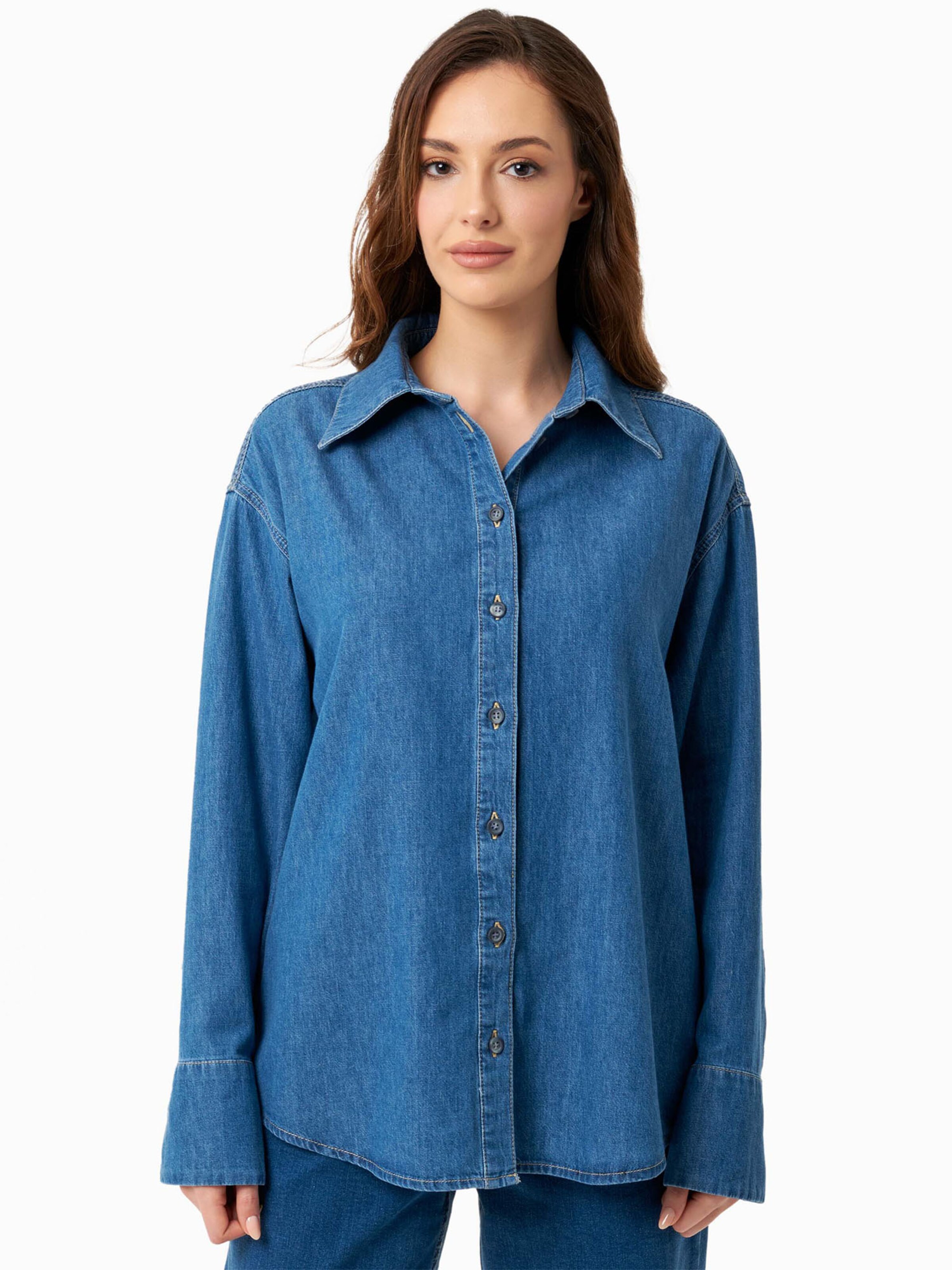 Organication Blouse in Blue: front