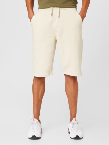 !Solid Regular Pants in Beige: front