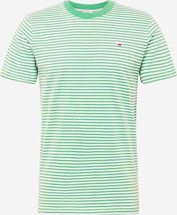 T-Shirt Tommy Jeans en vert : devant