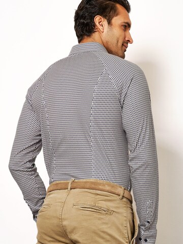 DESOTO Slim fit Button Up Shirt 'Kent' in Grey