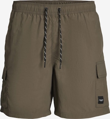 JACK & JONES Σορτσάκι-μαγιό 'JPSTNaxos' σε καφέ: μπροστά