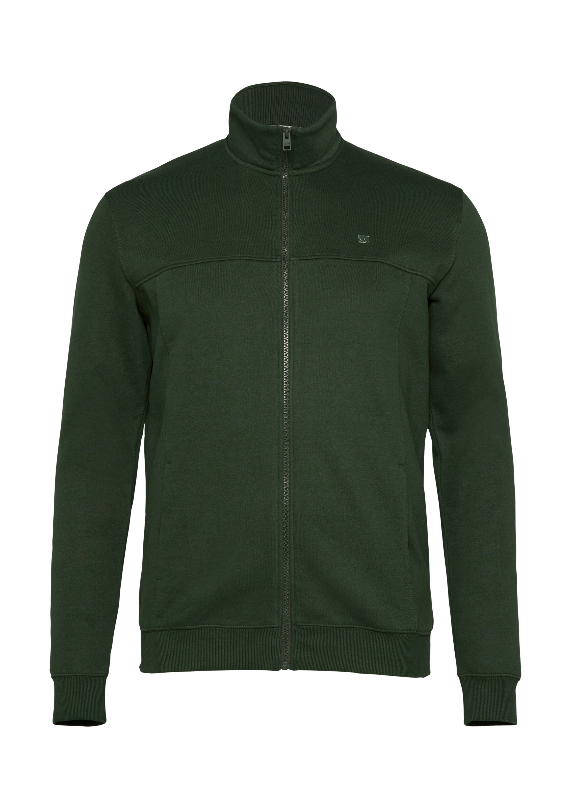 s.Oliver Sweatvest in Groen: voorkant