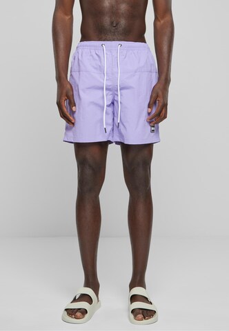 Shorts de bain Urban Classics en violet : devant