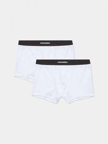 Pantaloncini intimi lunghi di DSQUARED2 in bianco: frontale