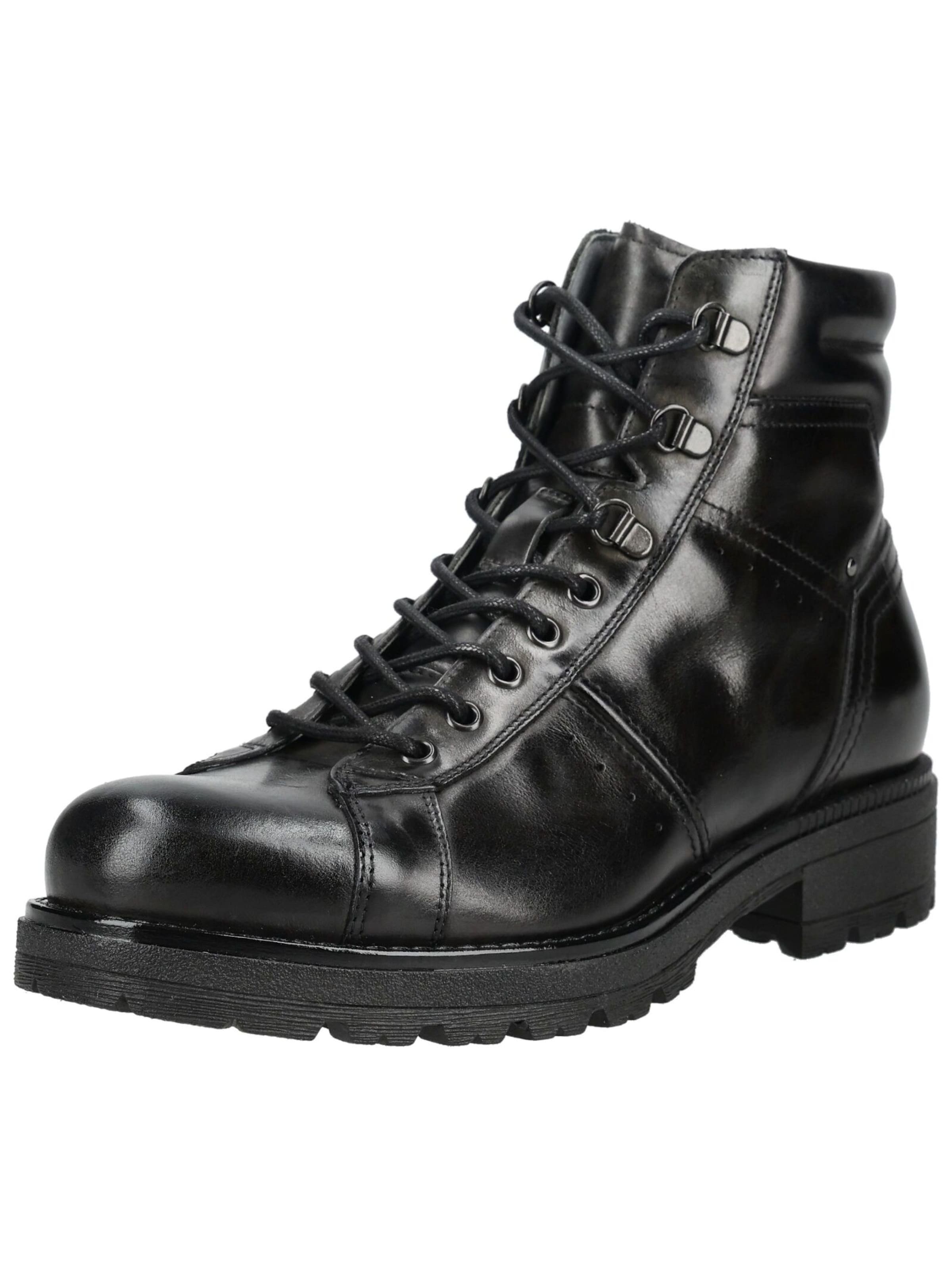 Bottes à lacets Nero Giardini en noir : devant