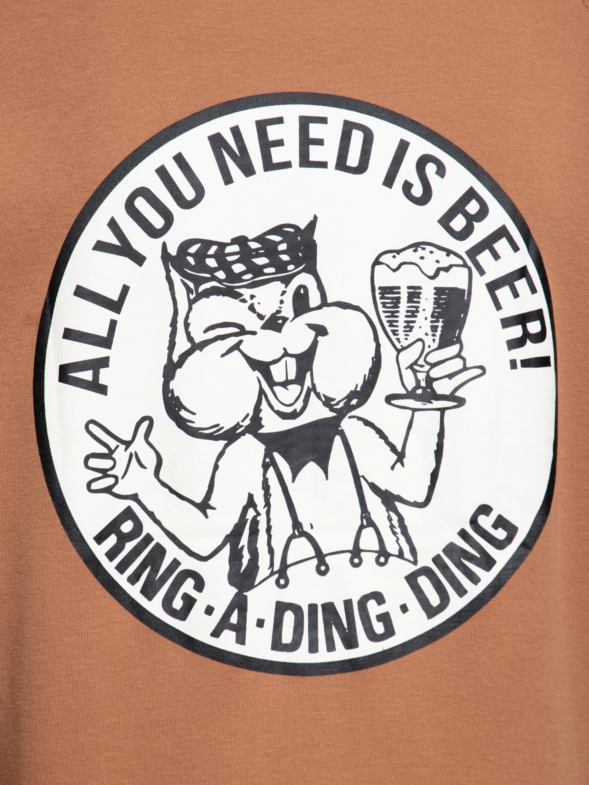 King Kerosin Shirt 'Ring-a-ding ding' in Braun
