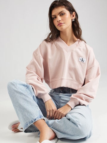 Calvin Klein Jeans Свитшот в Ярко-розовый