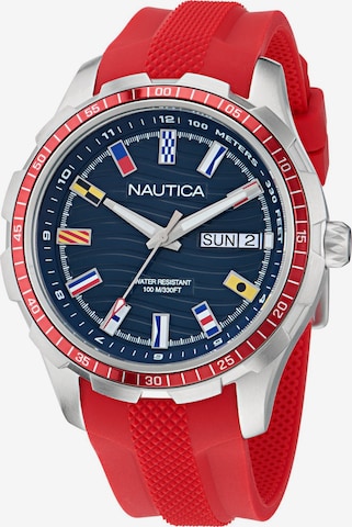 NAUTICA Analoguhr 'NST EVERYDAY' in Rot: Vorderseite