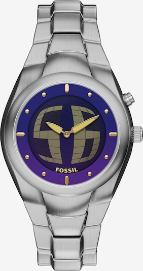 Analoginis (įprasto dizaino) laikrodis 'BIG TIC' iš FOSSIL, spalva – indigo spalva / aukso geltonumo spalva / sidabrinė, Prekių apžvalga