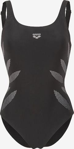 ARENA Bustier Muotoileva uimapuku 'SHAPEWEAR MILENA B-CUP' värissä musta: etupuoli