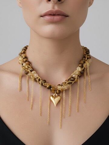 Secret Stones Kette 'Natural Tiger eye and citrine' in Braun