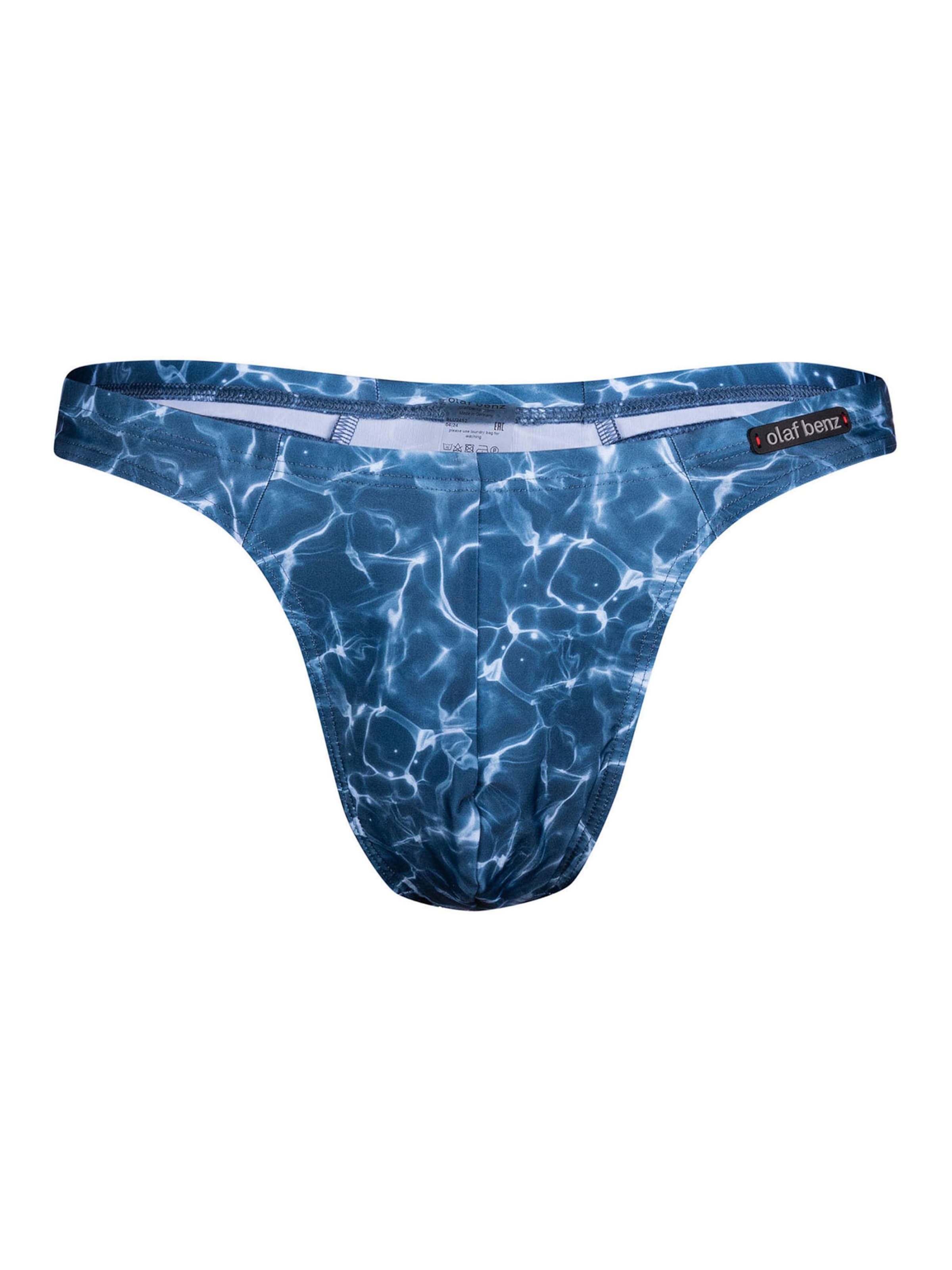 Olaf Benz Zwembroek ' BLU2452 Sunstring ' in de kleur Blauw / Wit, Productweergave