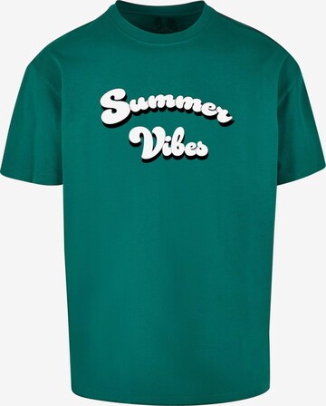 Maglietta 'Summer Vibes' di Merchcode in verde: frontale