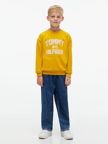 geltona TOMMY HILFIGER Megztinis be užsegimo 'BRAND LOVE'