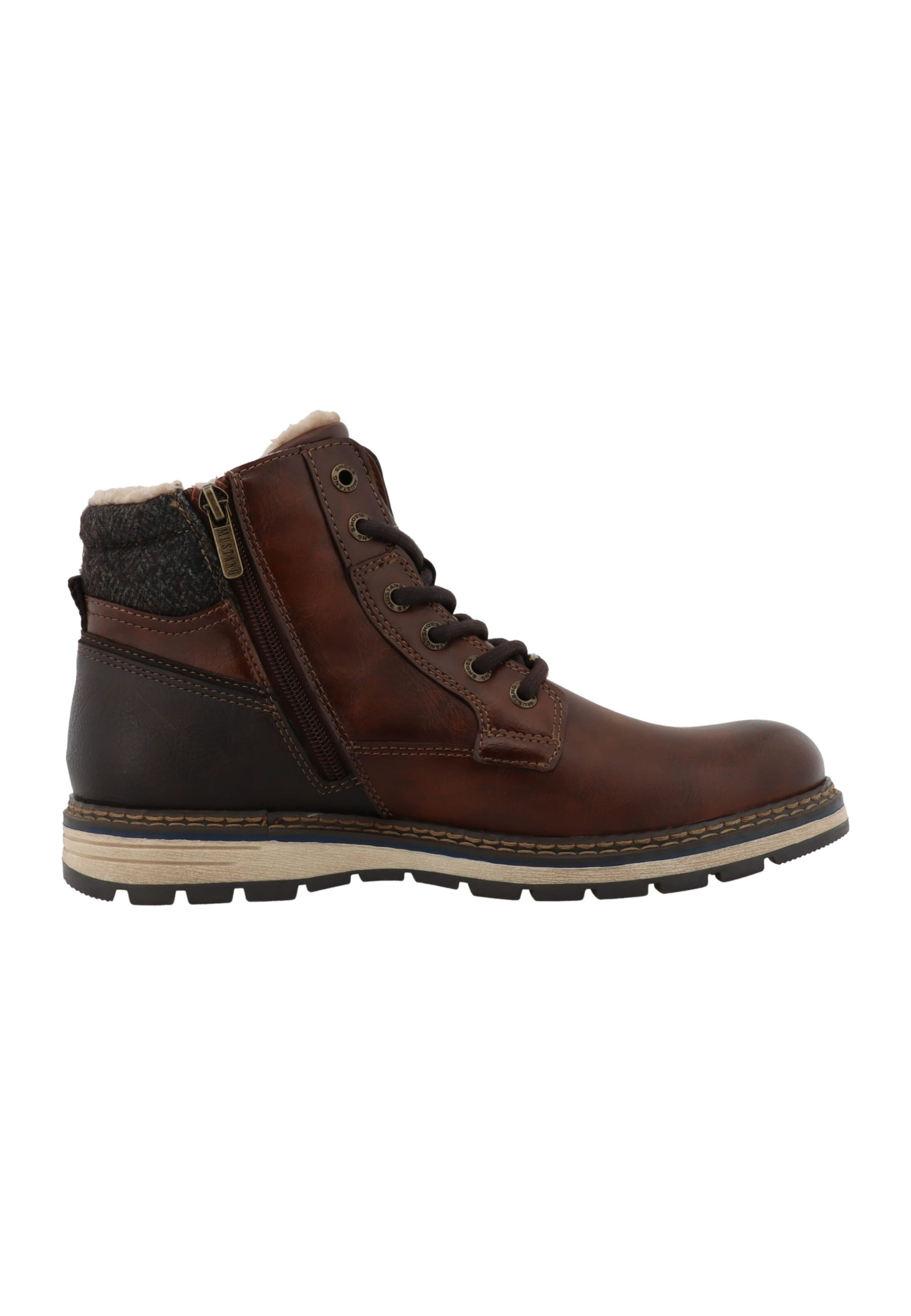 MUSTANG - Botas com atacadores em castanho