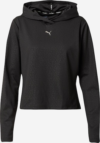 PUMA Athletic Sweatshirt in Black: front