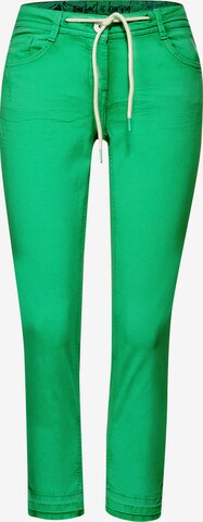 CECIL Slim fit Pants in Green: front