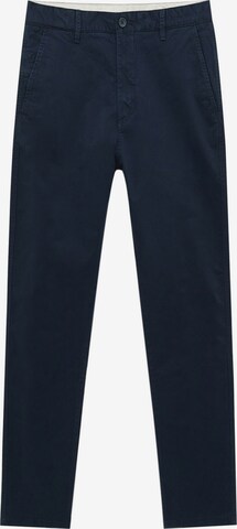 Pull&Bear Regular Chino Pants in Blue: front