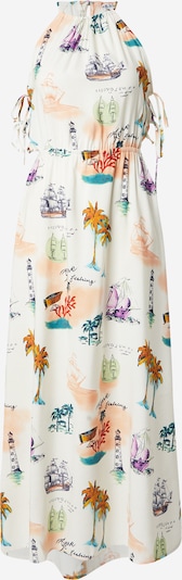 OBJECT Vestido de verão 'OBJDINAH' em creme / verde claro / roxo / laranja, Vista do artigo