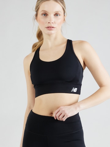 new balance Bustier Sport bh 'Tech' in Zwart: voorkant