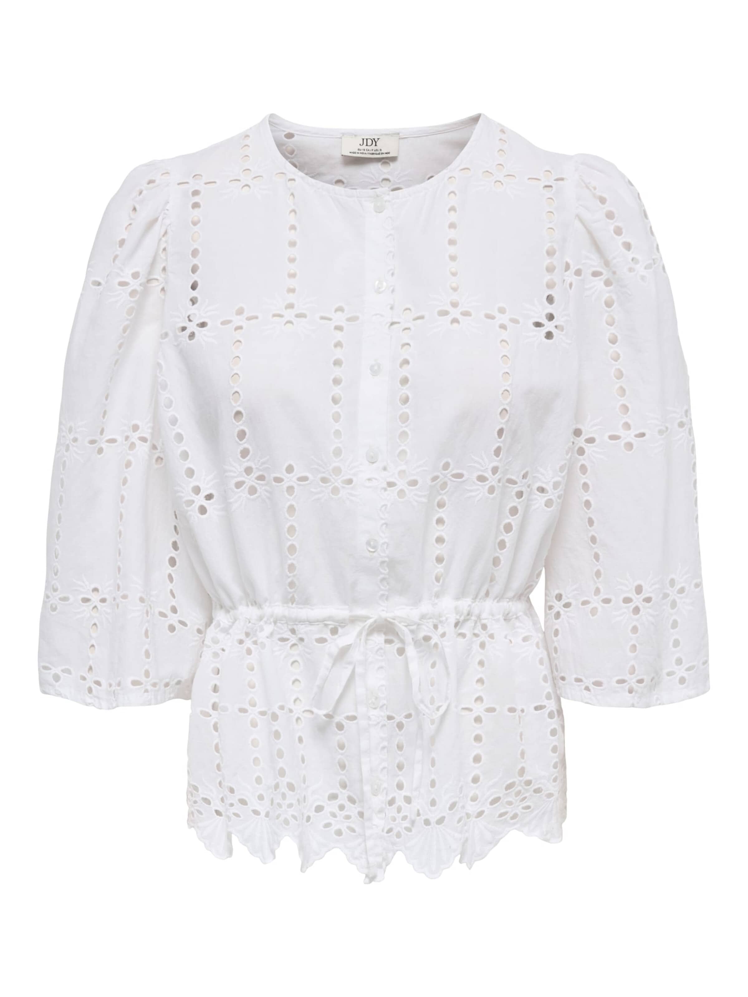 Jaqueline de Yong Blouse 'Jojo' in Wit: voorkant