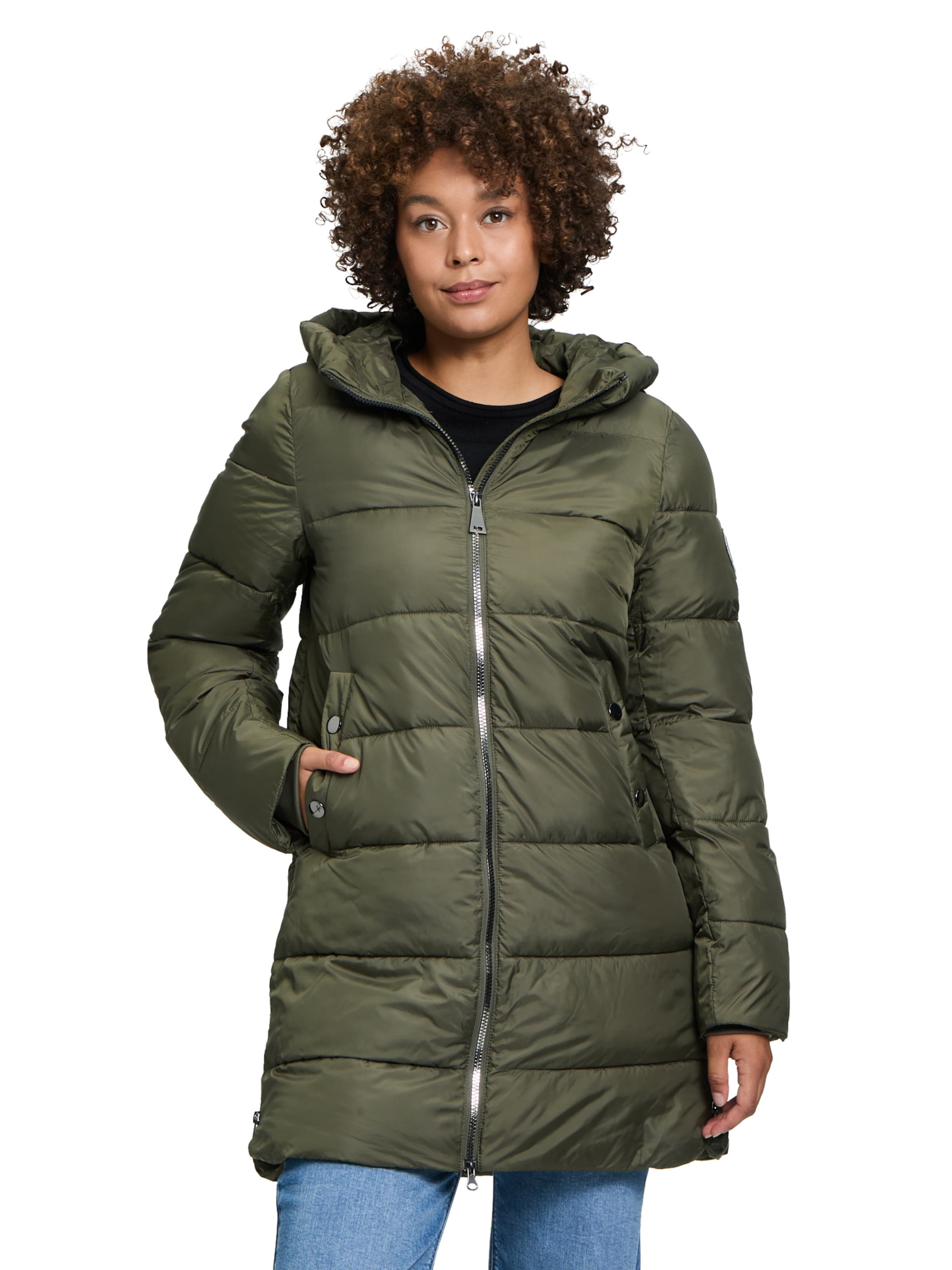 Cartoon Χειμερινό μπουφάν σε πράσινο: μπροστά