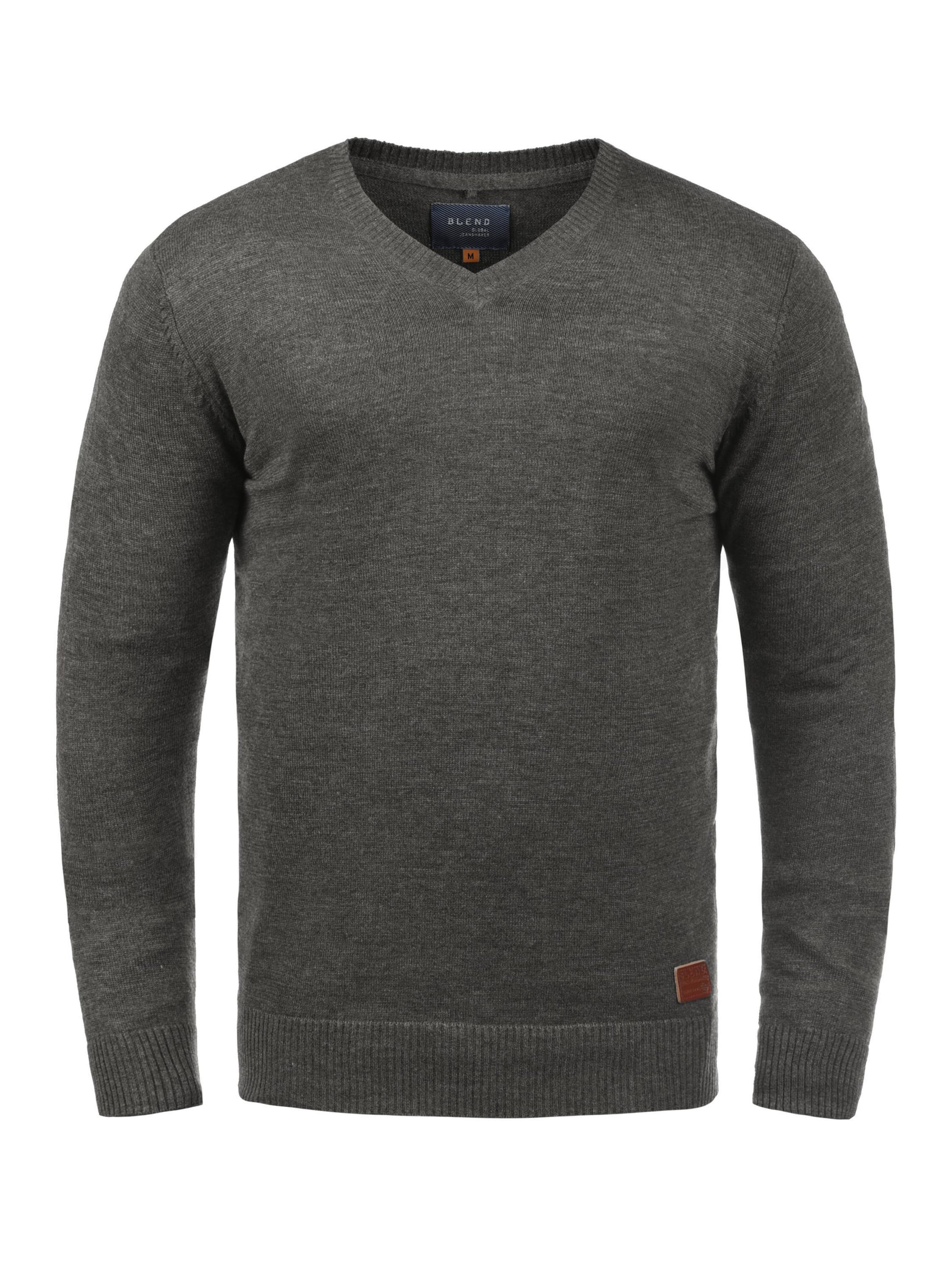 BLEND Sweater 'Lasse' in Grey: front