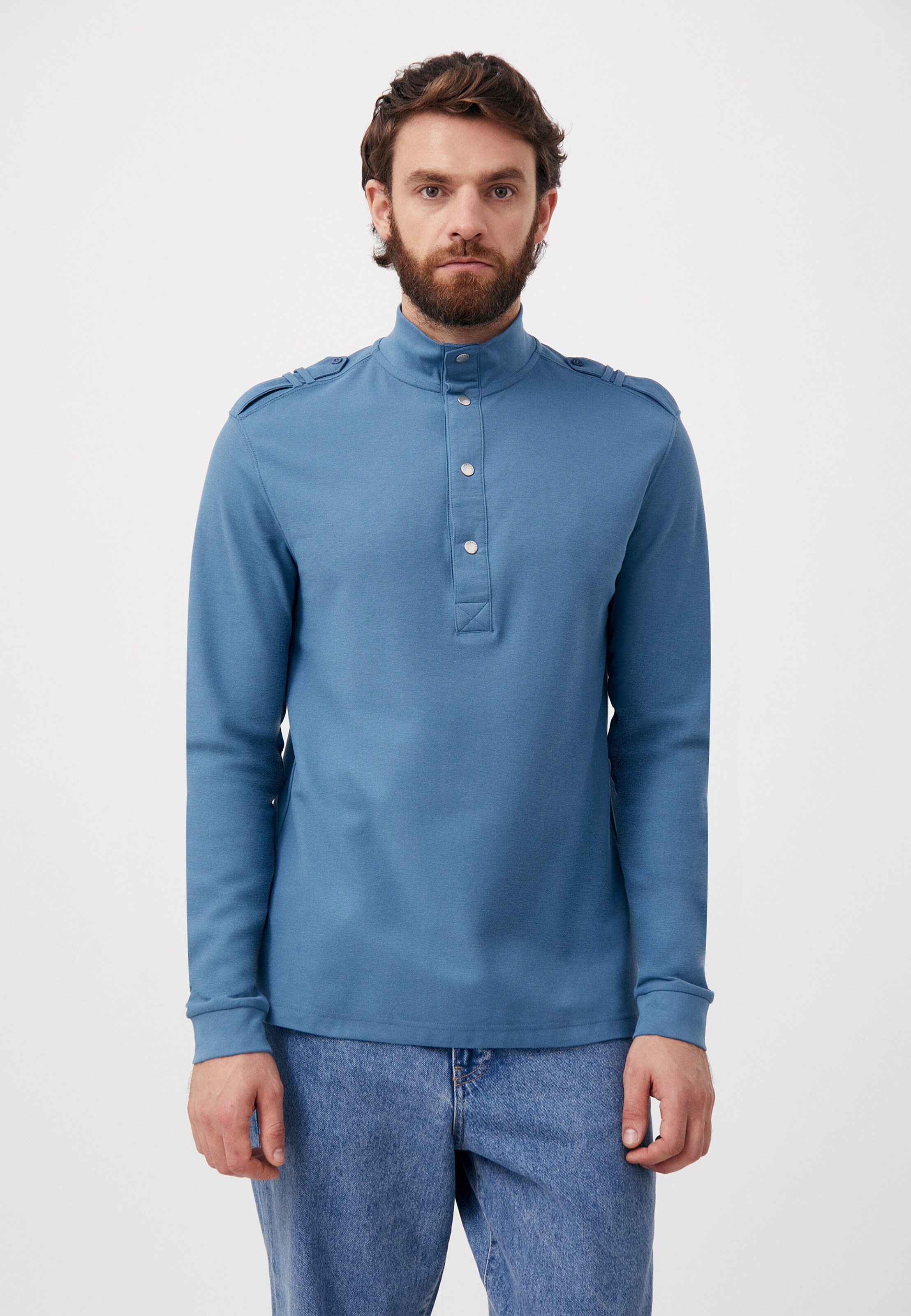 Männer Große Größen Finn Flare Langarmshirt in Blau - LZ01134 Männer Große Größen Finn Flare Langarmshirt in Blau - LZ01134