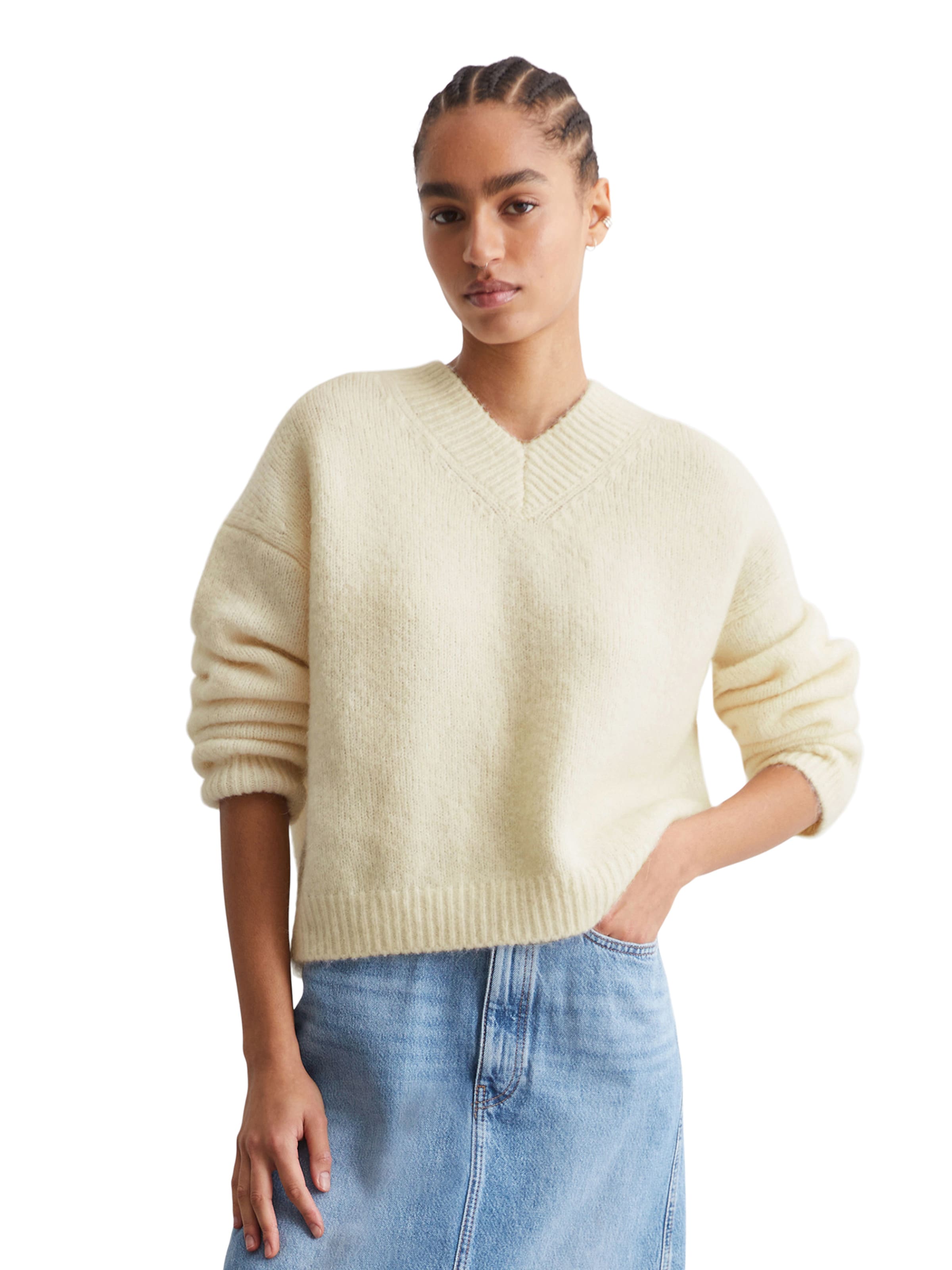 Marc O'Polo DENIM Trui in Wit: voorkant