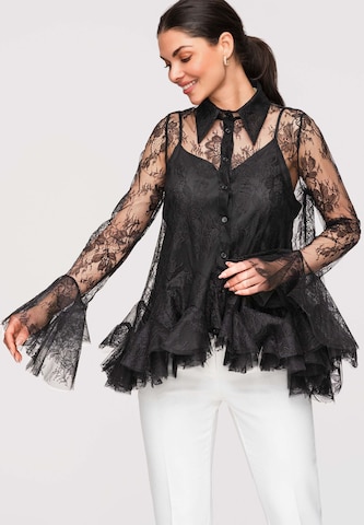 Ombre Blouse in Zwart