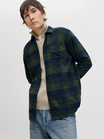 žalia JACK & JONES Standartinis modelis Marškiniai 'JJJAMES'