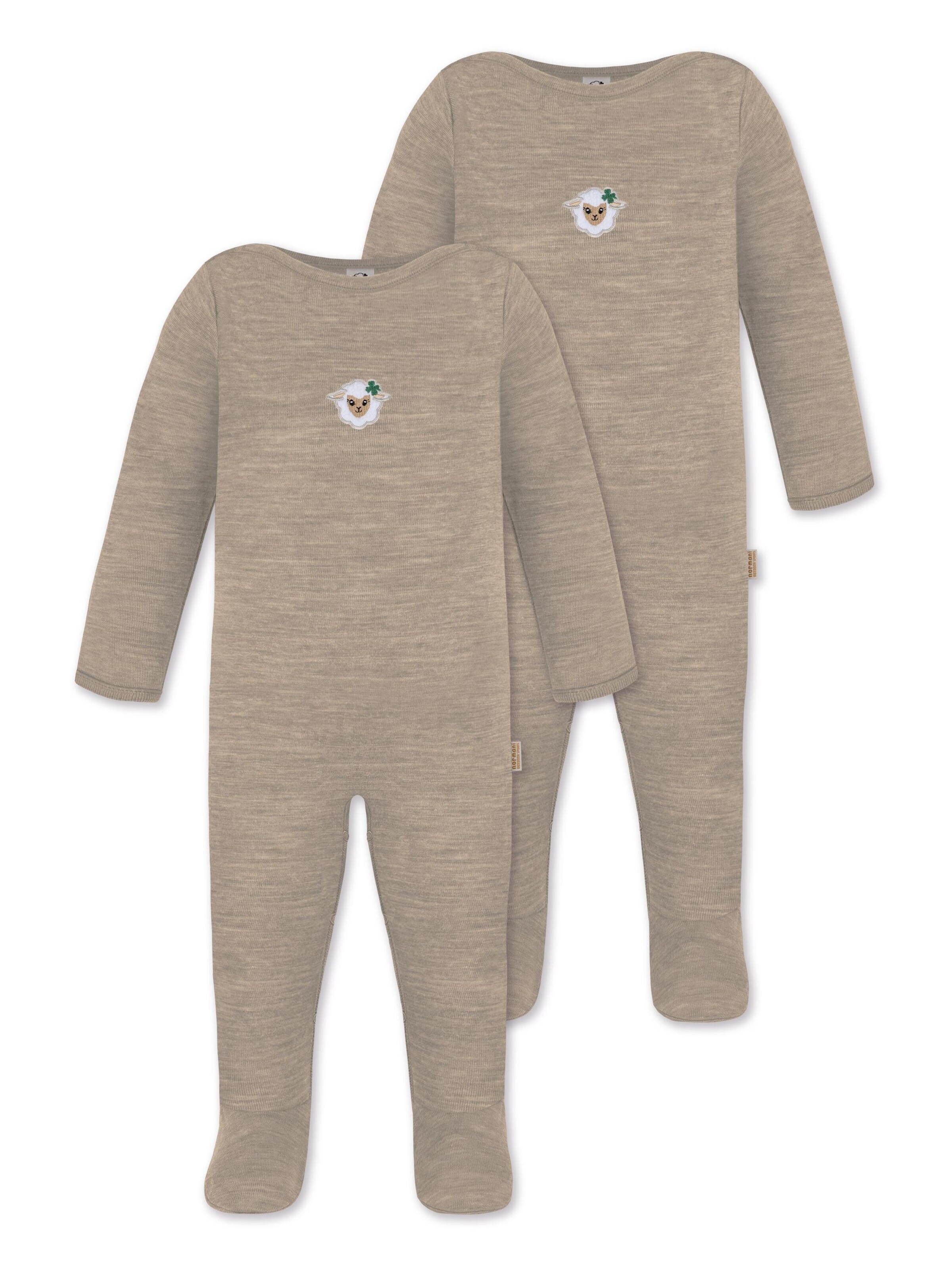 Barboteuse / body normani en beige : devant