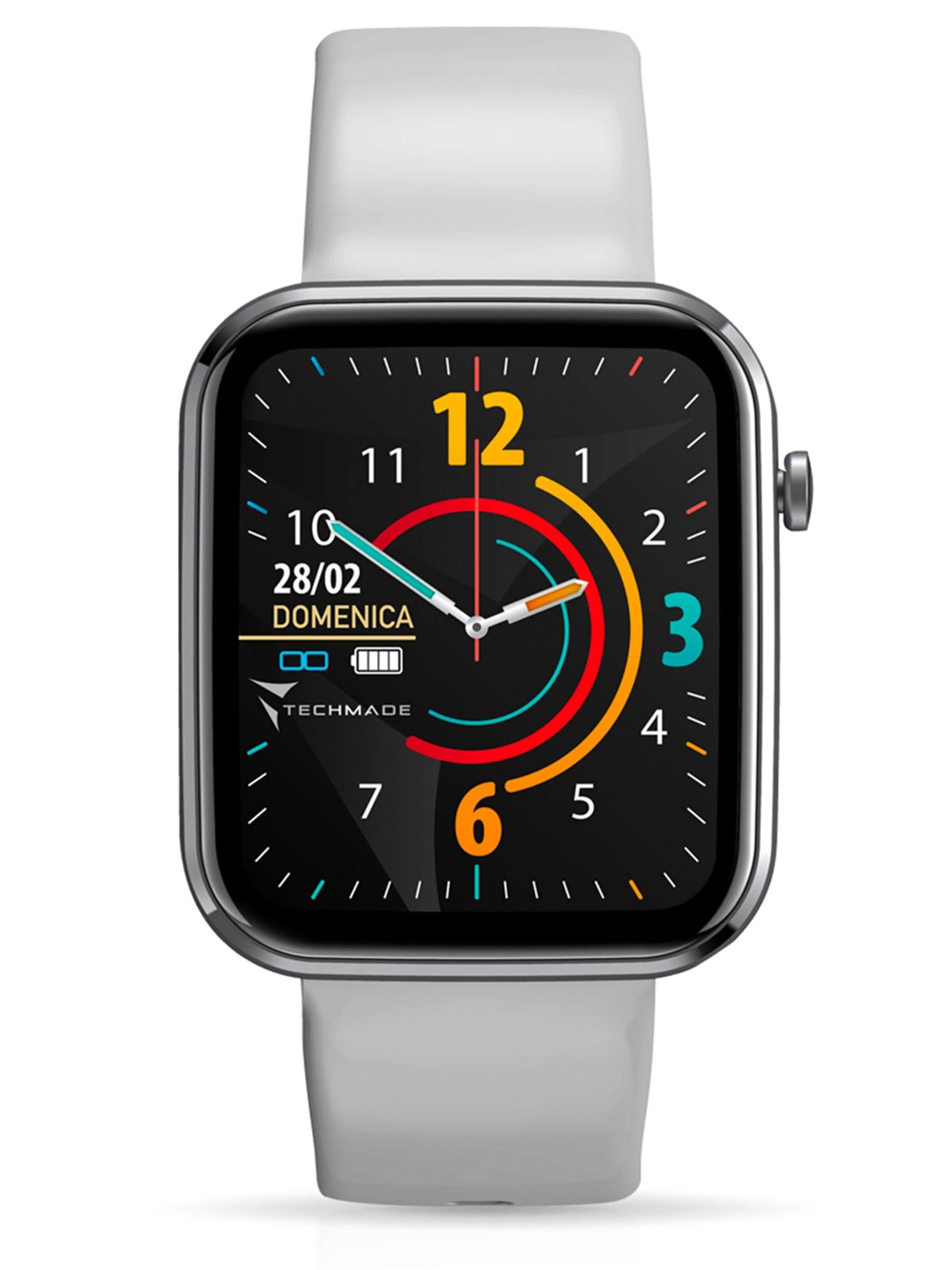Techmade Digital Watch 'Hava' in Grey: front