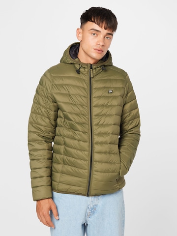 BLEND Winter Jacket in Green: front