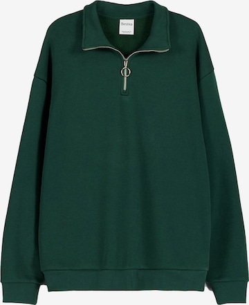 Bershka Sweatshirt in Groen: voorkant