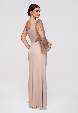 Ombre Kleid in Beige
