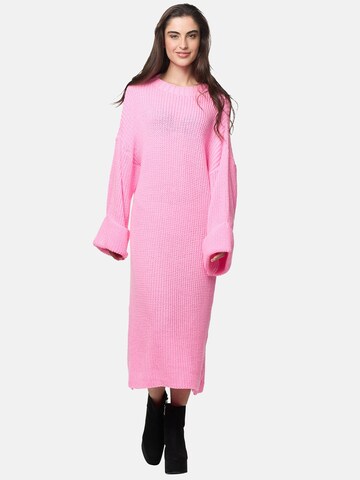 Elara Strikkjole i pink