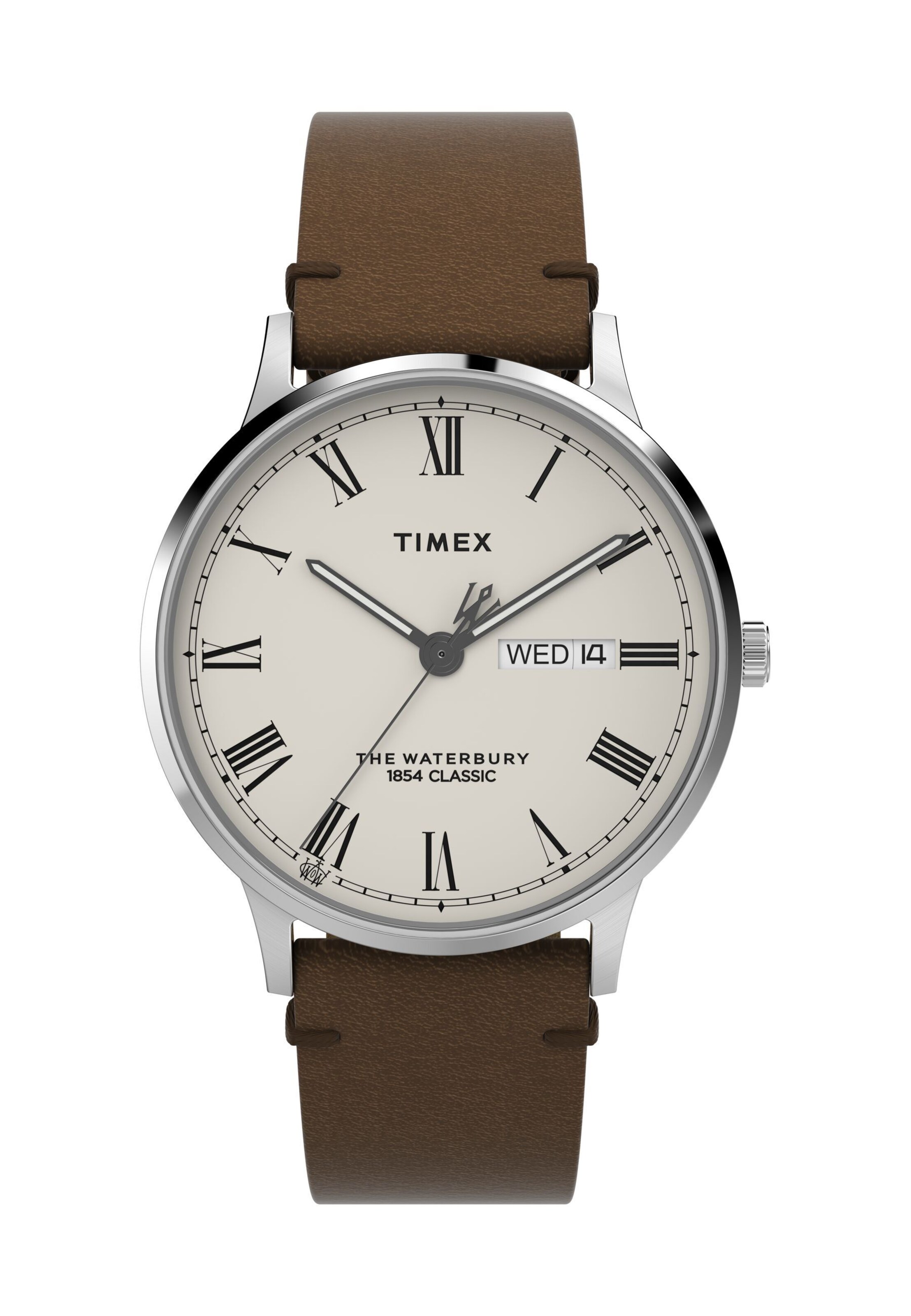 TIMEX Analoguhr 'Waterbury Classic' in Braun: Vorderseite