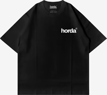 T-Shirt 'T-Shirt oversize cotone Boxy Fit Made in Italy Human Case' Horda en noir : devant