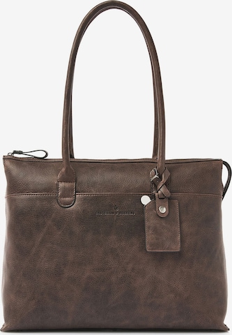 Borsa a spalla 'Carisma' di Castelijn & Beerens in marrone: frontale