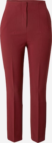 Warehouse Slim fit Pleated Pants in Red: front