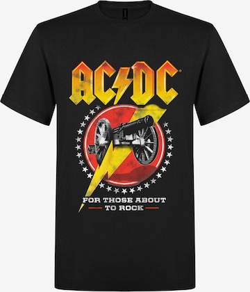 T-Shirt 'AC/DC For those about to rock new T-Shirt' AC/DC en noir : devant