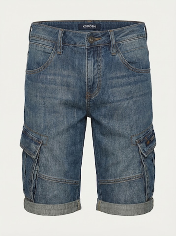 KOROSHI Regular Cargojeans i blå