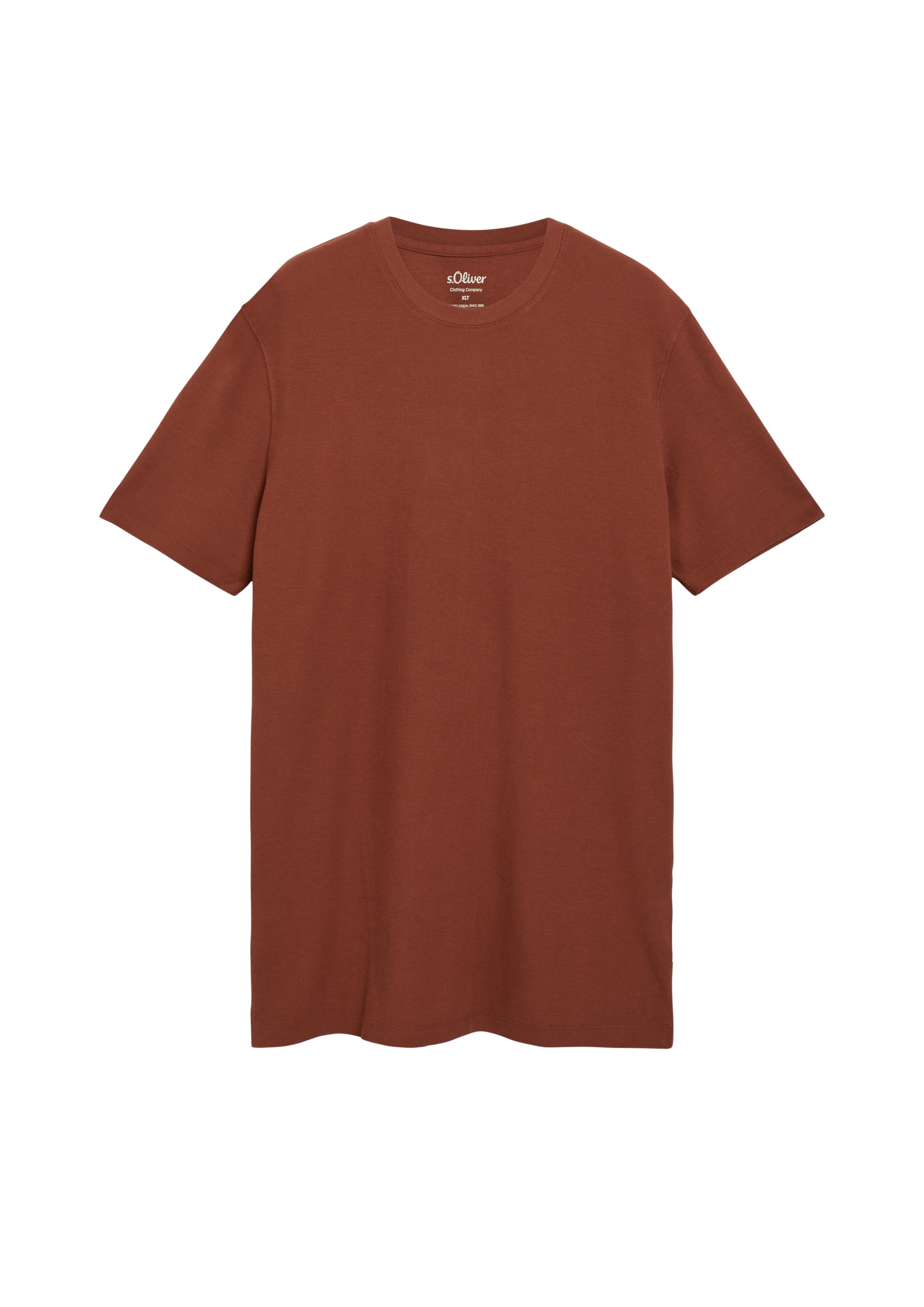 s.Oliver Men Big Sizes T-Shirt in Braun: Vorderseite